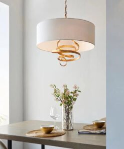 Alternative view of Atticus - Ribbon Pendant With Ivory Shade