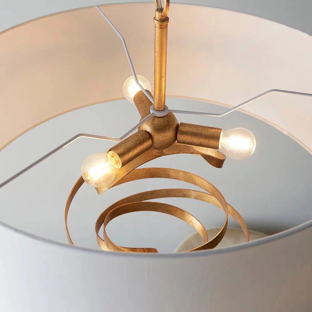 Atticus - Ribbon Pendant With Ivory Shade - Image 3