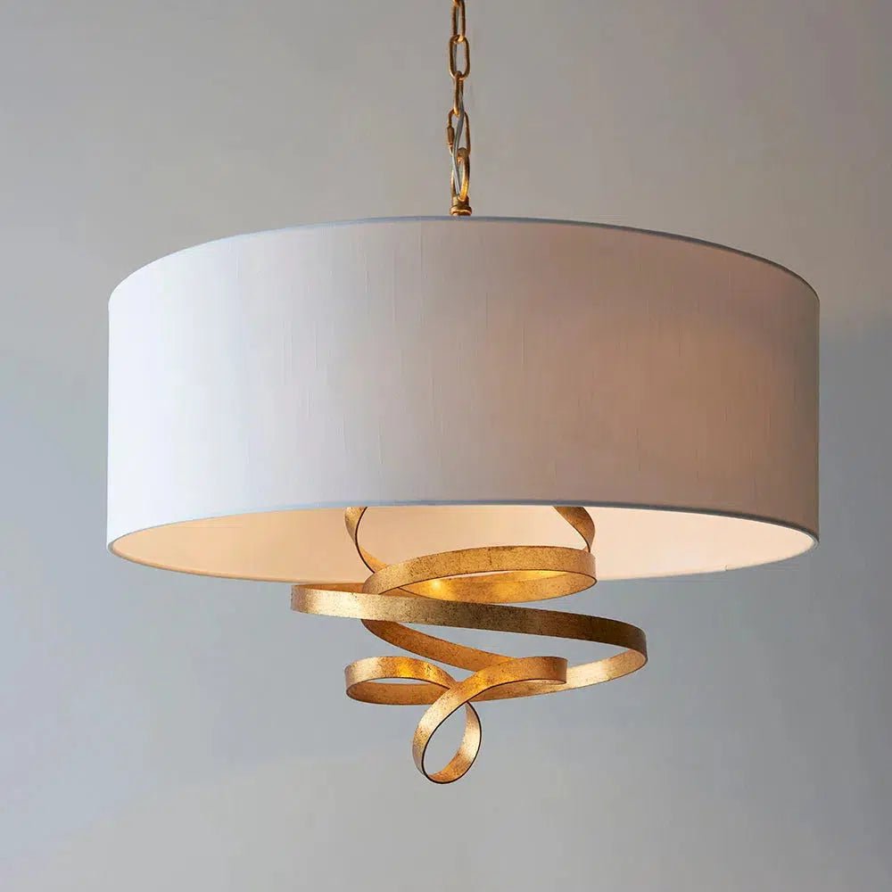 Atticus - Ribbon Pendant With Ivory Shade - Image 5