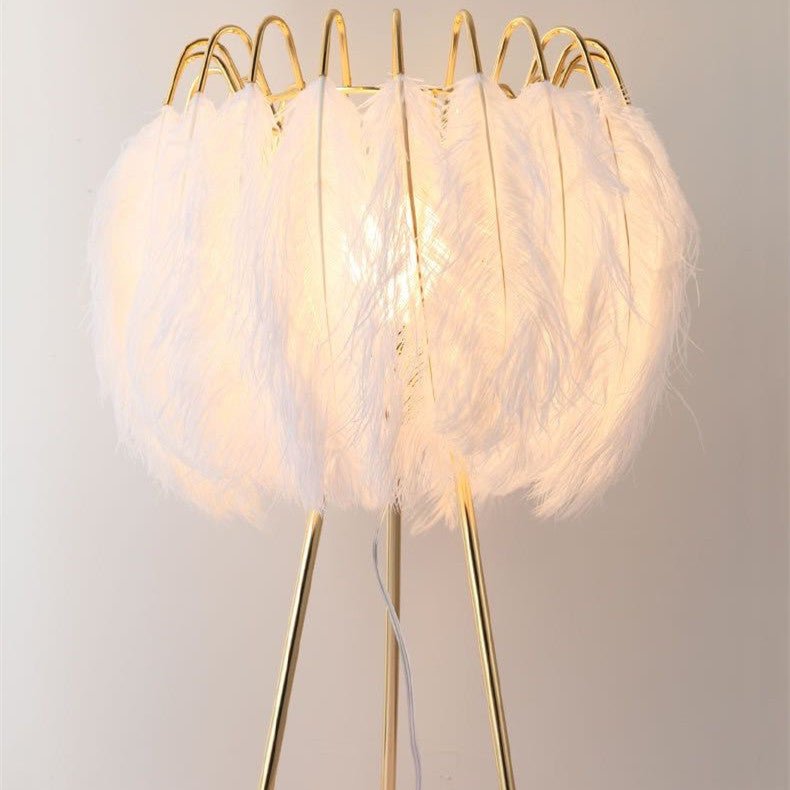 Ostrich feather table floor lamp - Image 8