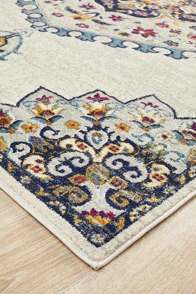 Ornate White Rectangle Rug - Image 2