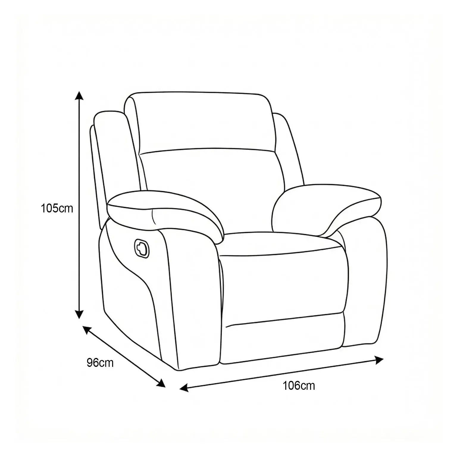 Bowden 1 Seater Power Recliner - Image 5