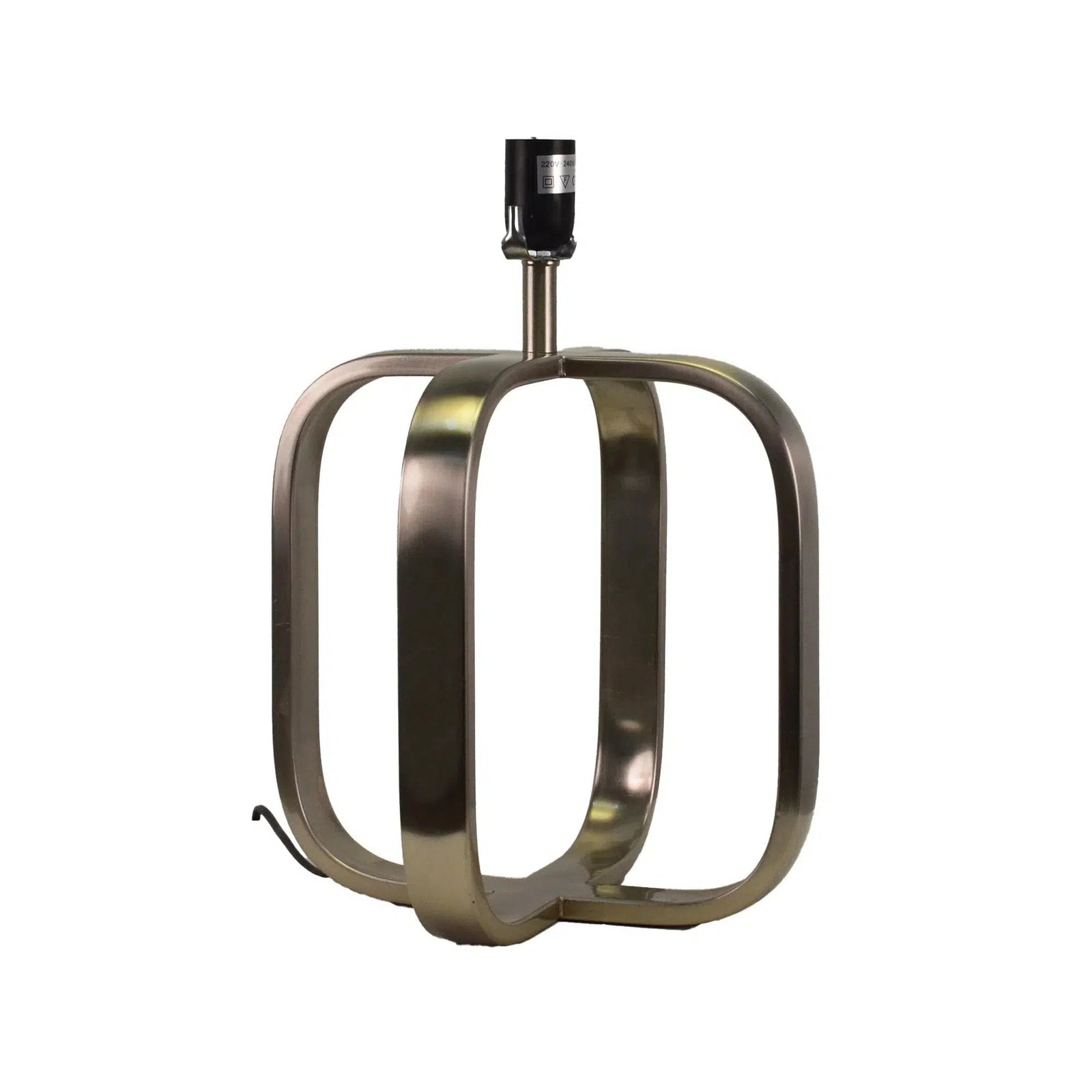 Brushed Nickel Lamp with Black Linen Shade 1 - Image 2