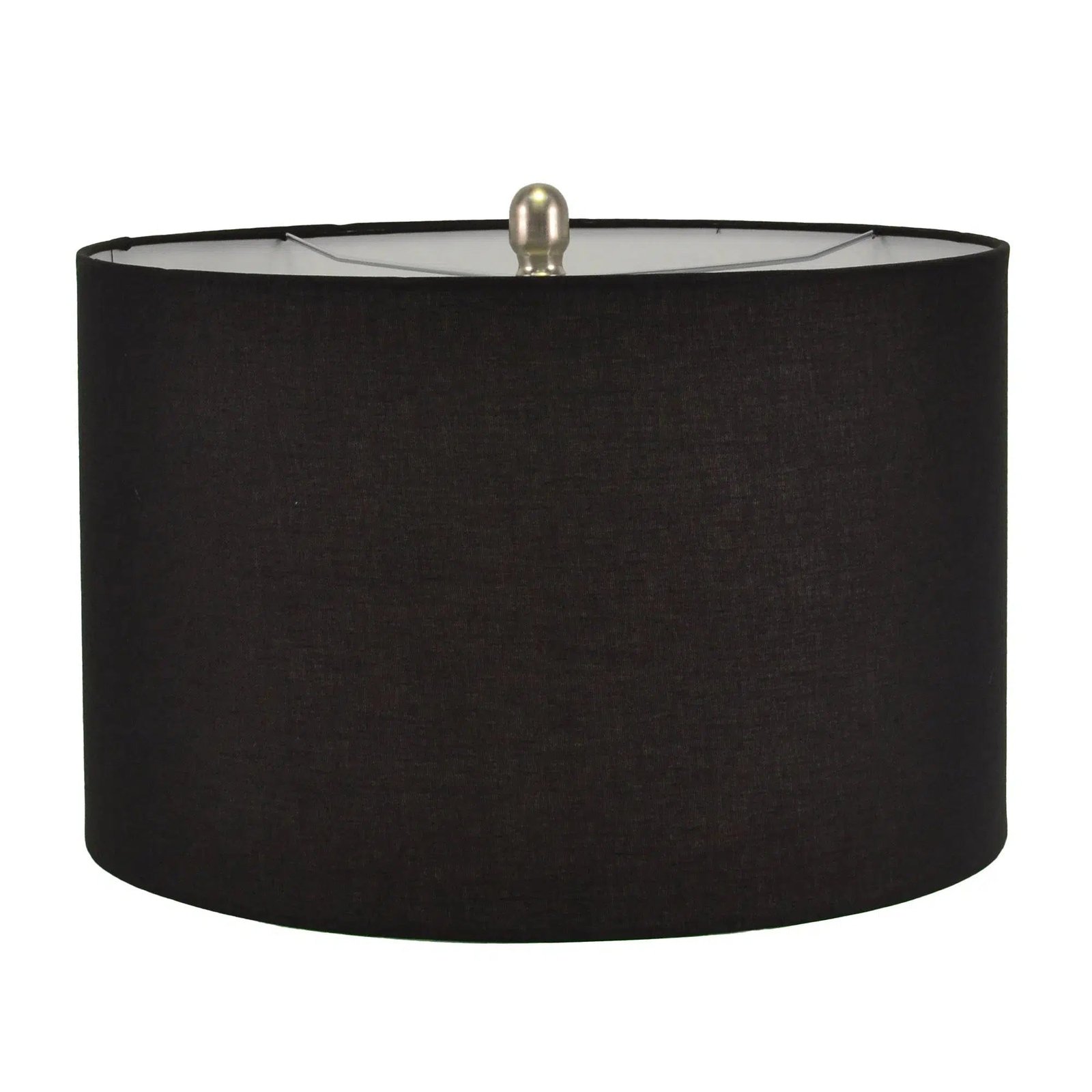 Brushed Nickel Lamp with Black Linen Shade 1 - Image 4