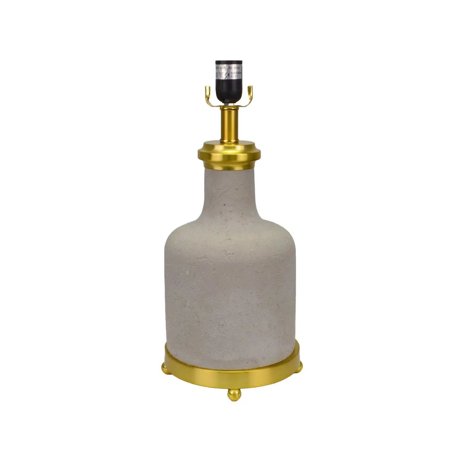 Concrete Lamp with Black Linen Shade - Image 2