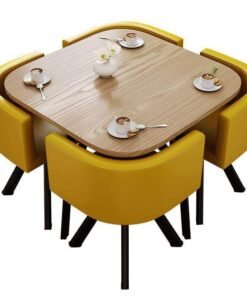 Round Wooden Dining Table Set