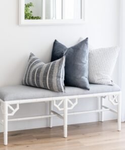 Raffles Linen Upholstered Oak Bench Seat