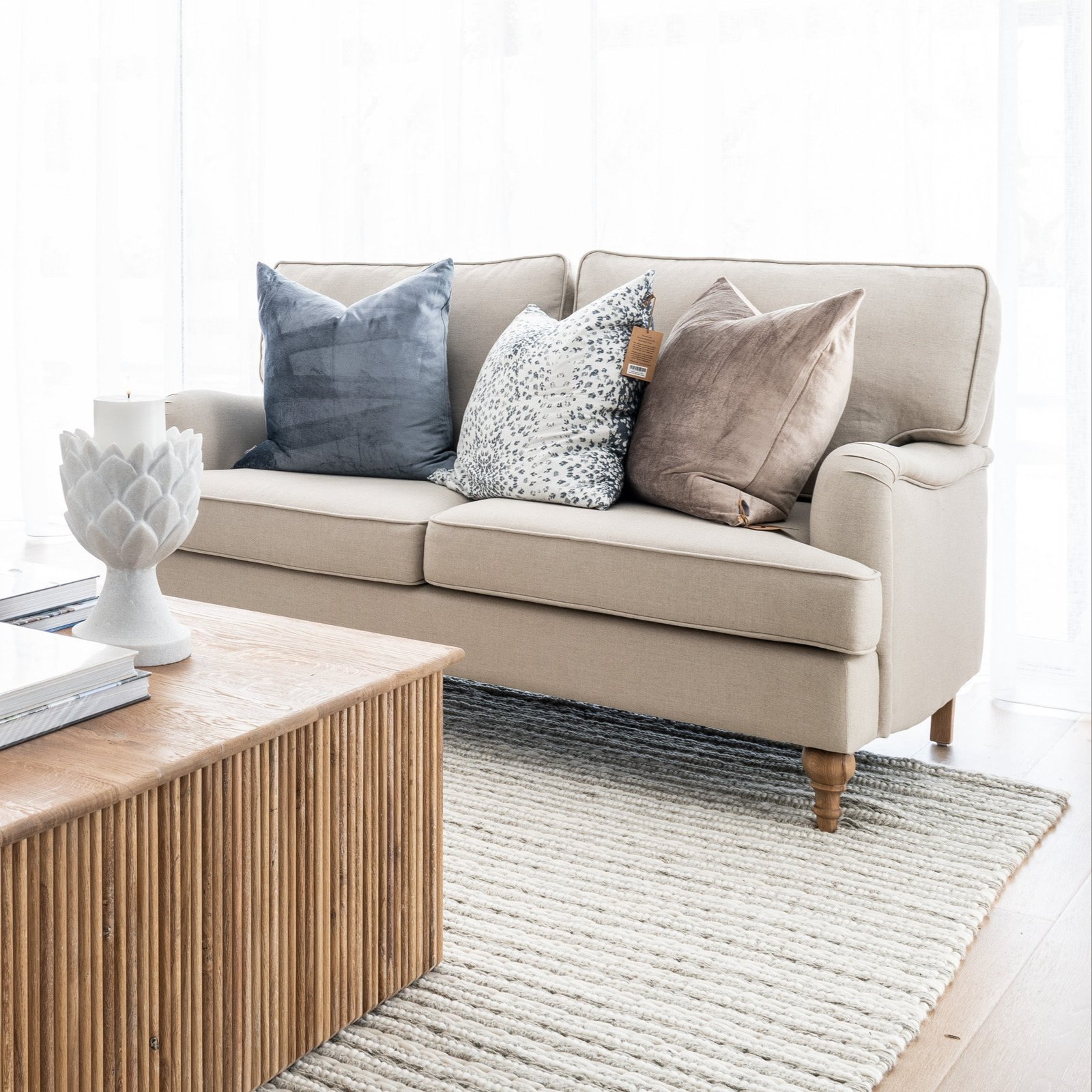 Madeline Linen 2 Seater Lounge