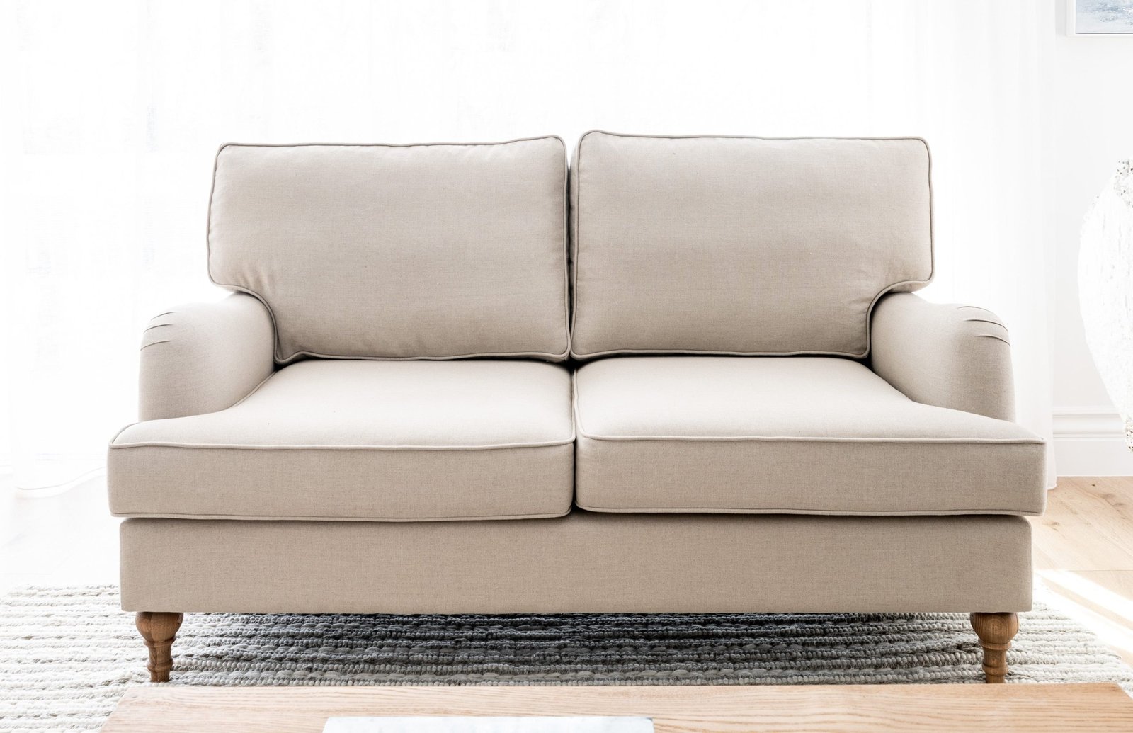 Madeline Linen 2 Seater Lounge - Image 12