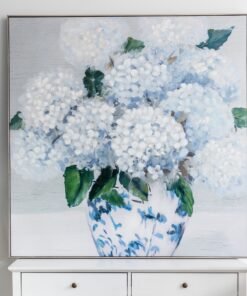Alternative view of Hamptons Hydrangea Canvas In Antique Silver Frame