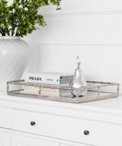 Bamboo Rectangular Mirrored Tray
