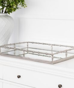 Alternative view of Bamboo Rectangular Mirrored Tray