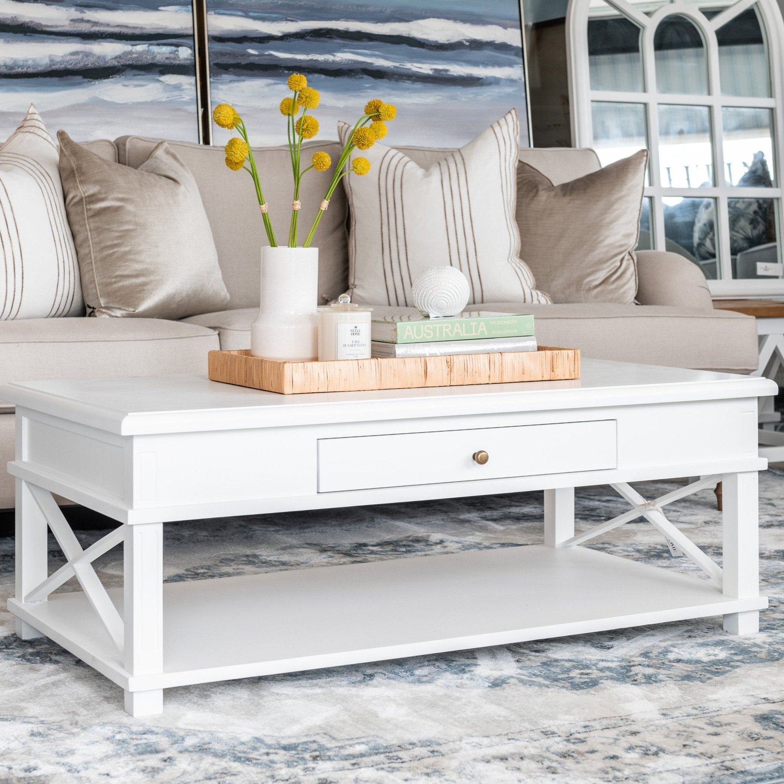 South Beach Hamptons Cross Leg Coffee Table - Image 9