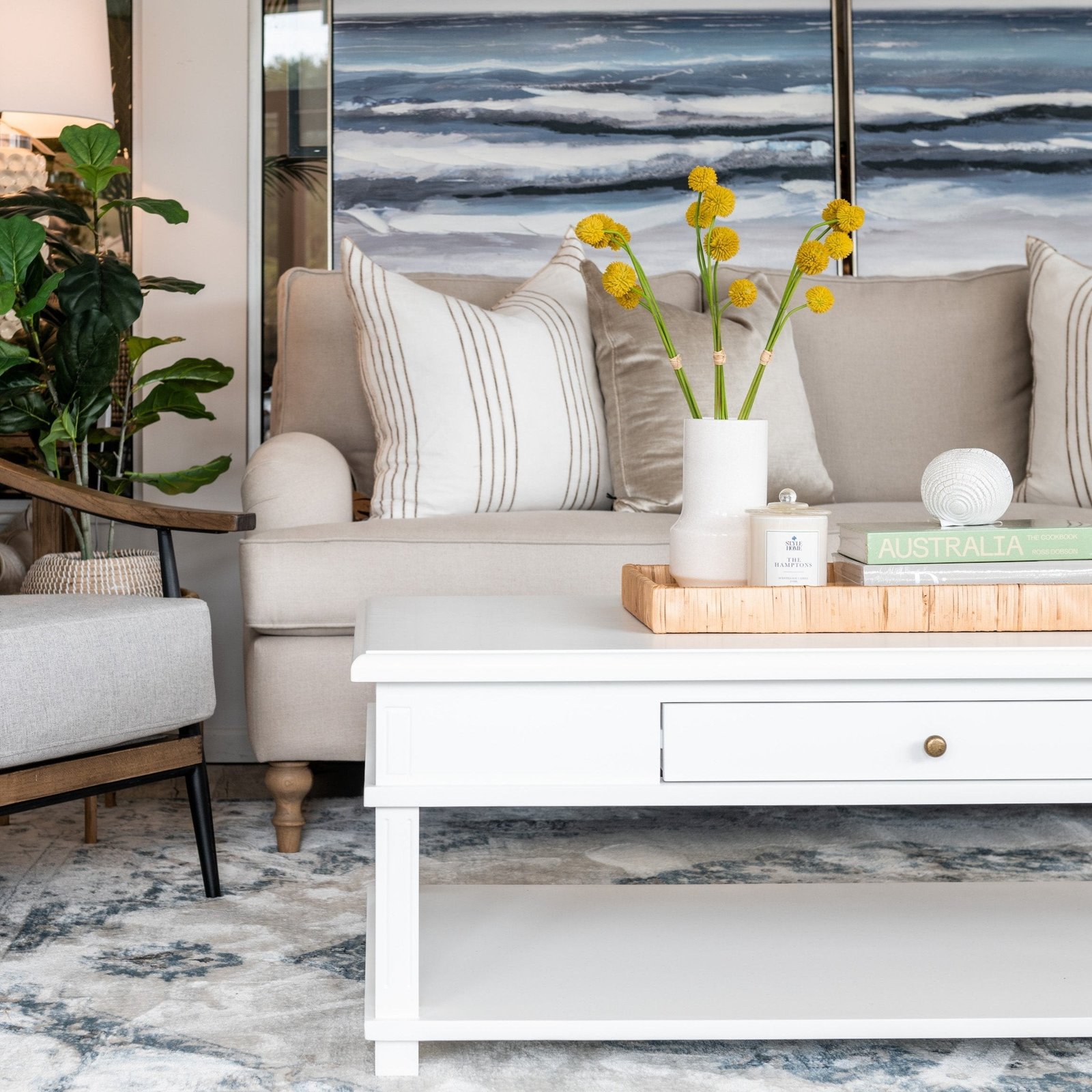 South Beach Hamptons Cross Leg Coffee Table - Image 10