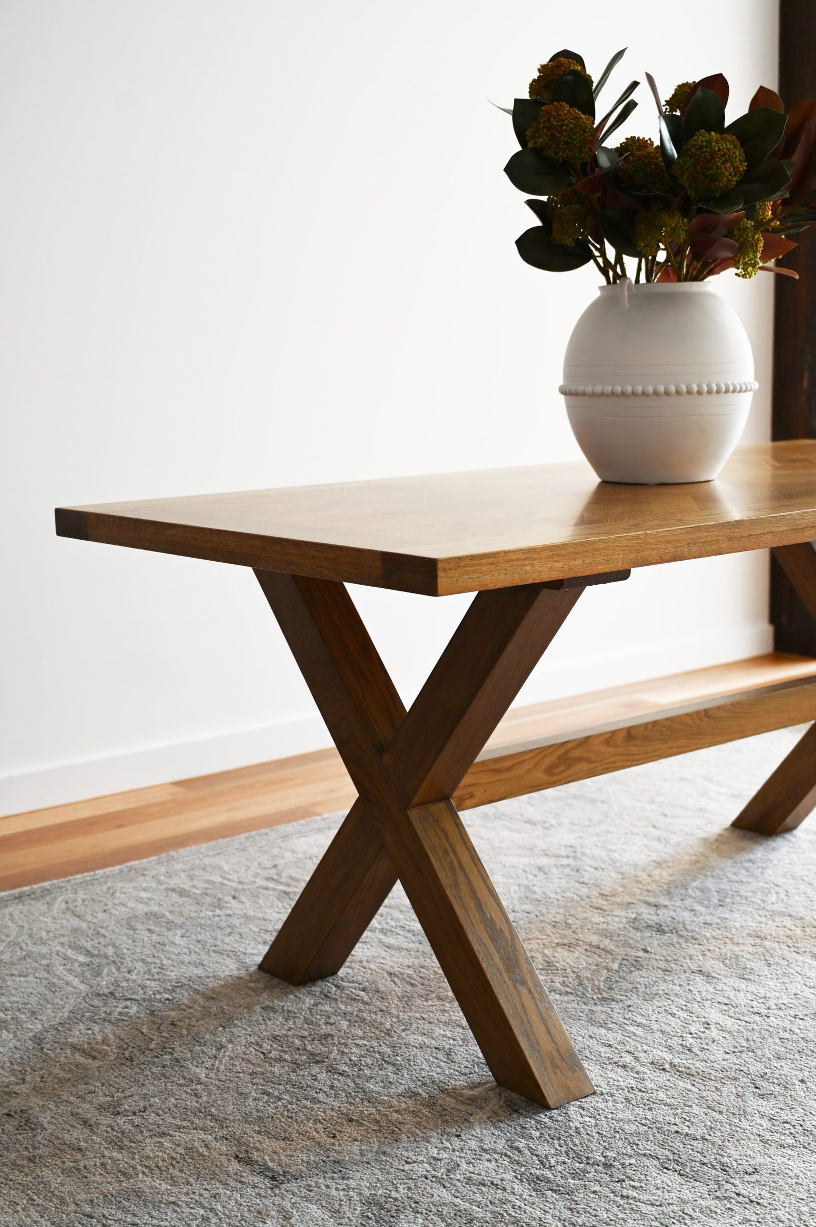 Brisbane Floor Herringbone Natural Oak Dining Table 2m - Image 8