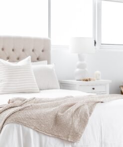 Alternative view of Threads Cotton Throw - Oatmeal