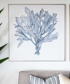 Alternative view of Blue Coral 1 Canvas In Antique Silver Frame