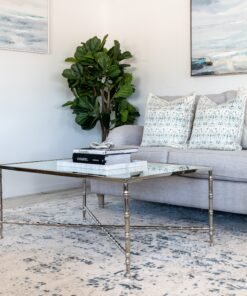 Bamboo Nickel Rectangular Coffee Table