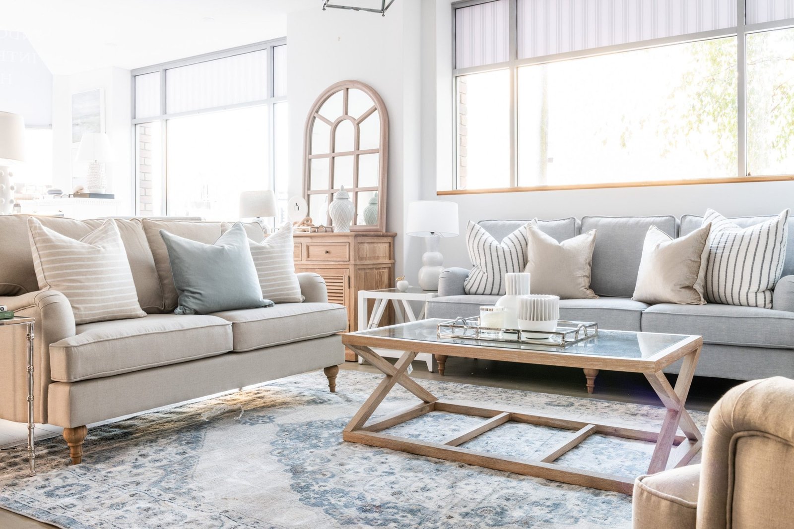Madeline Linen 2 Seater Lounge - Image 11