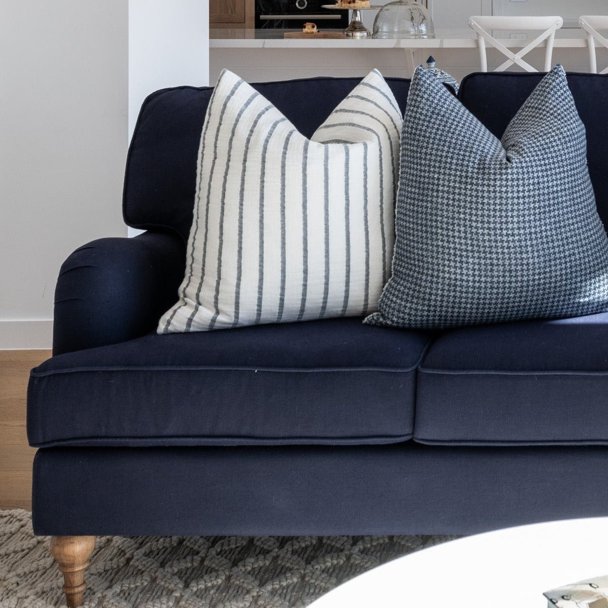 Madeline Linen 2 Seater Lounge - Image 4