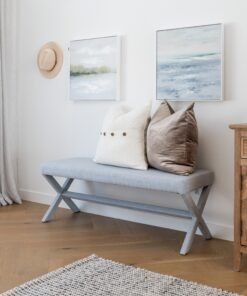 Lauren Linen Cross Leg Medium Bench Seat