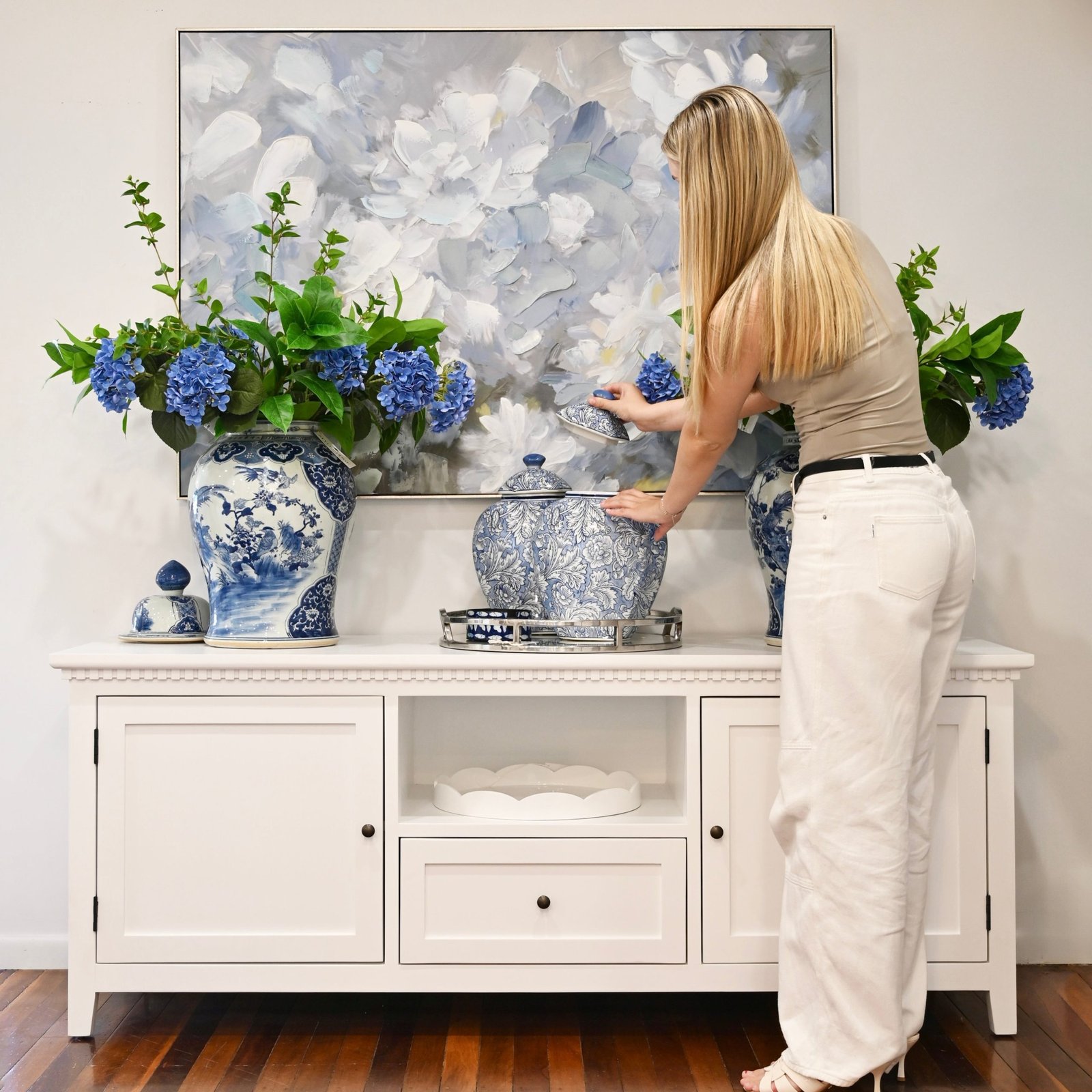 Hydrangea Haven Canvas In Antique Silver Frame - Image 7