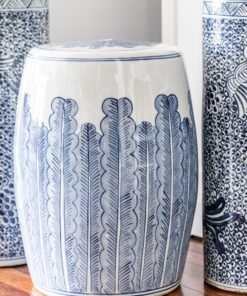 Open Bloom Hand-painted Ceramic Stool