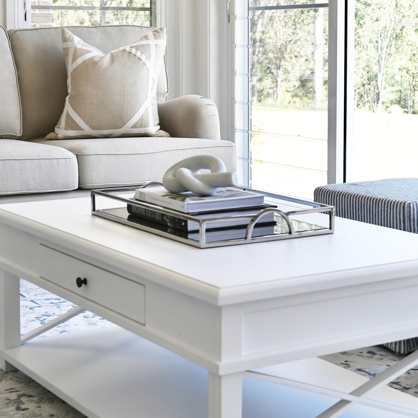 South Beach Hamptons Cross Leg Coffee Table - Image 6