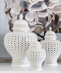 Temple Handmade White Ginger Jars