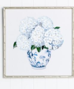 Alternative view of Hydrangea Bouquet 2 Small Canvas In Bamboo Champagne Frame