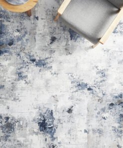 Alternative view of Belport Contemporary Rectangle Rug Blue