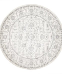 Winter White Transitional Runner Round Rug