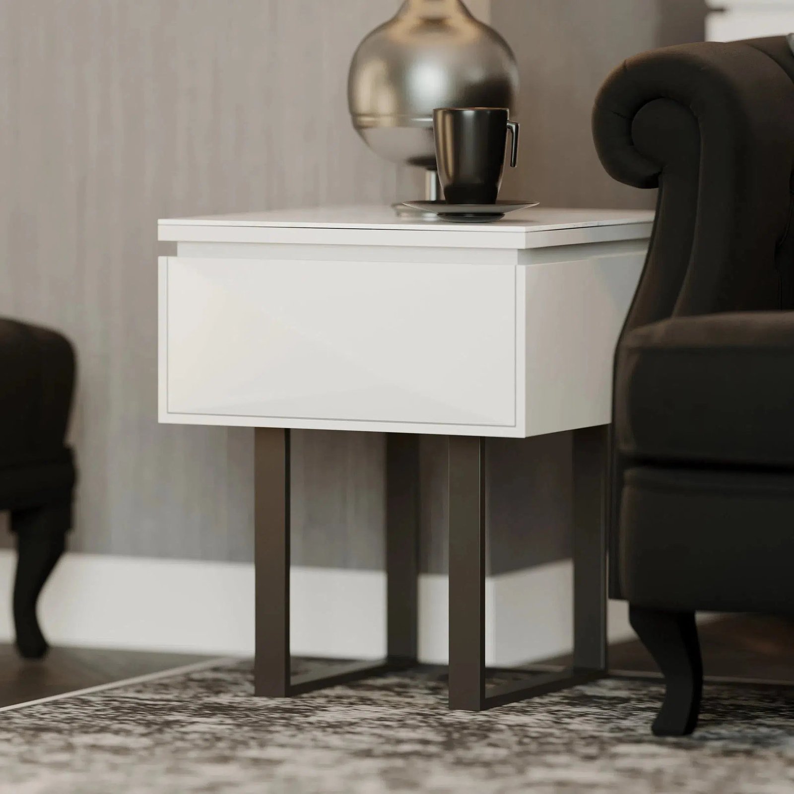 Esme Side Table - Grey - Image 2