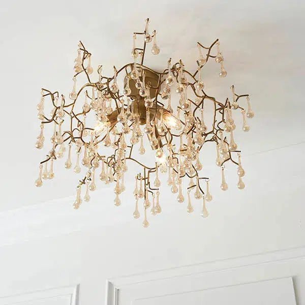 Gabriel - Branch Semi-Flush With Glass Droplets - Image 2
