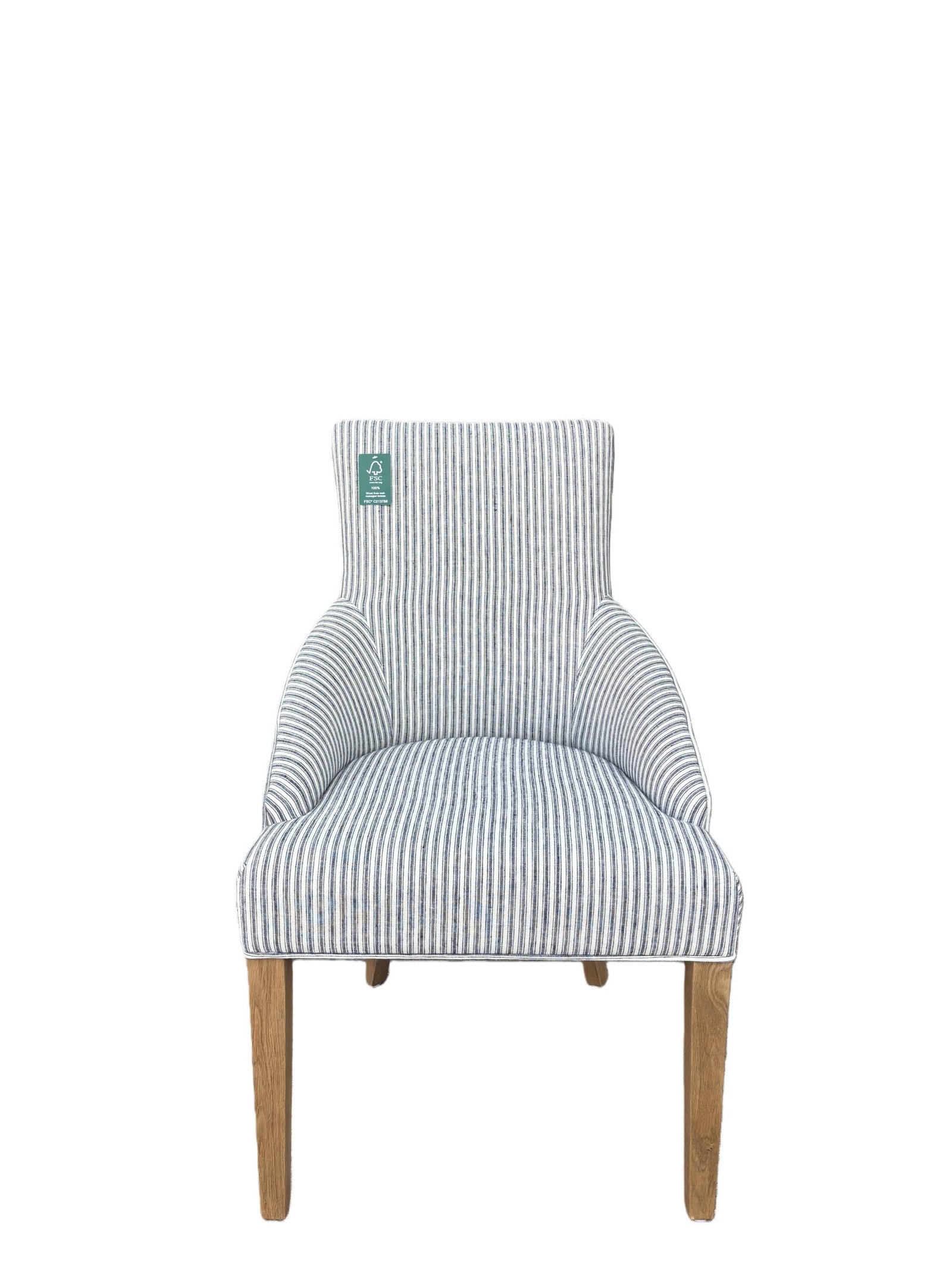 Leopold Plain-Back Upholstered Linen Dining Chair - Image 7