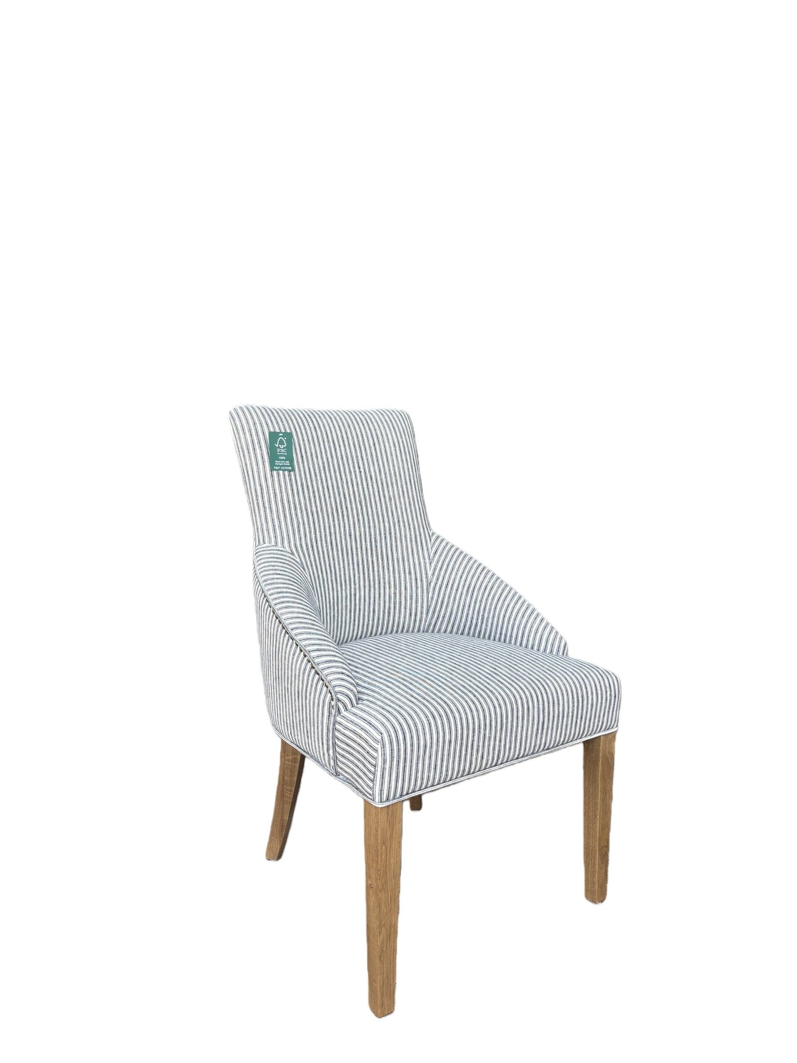 Leopold Plain-Back Upholstered Linen Dining Chair - Image 6