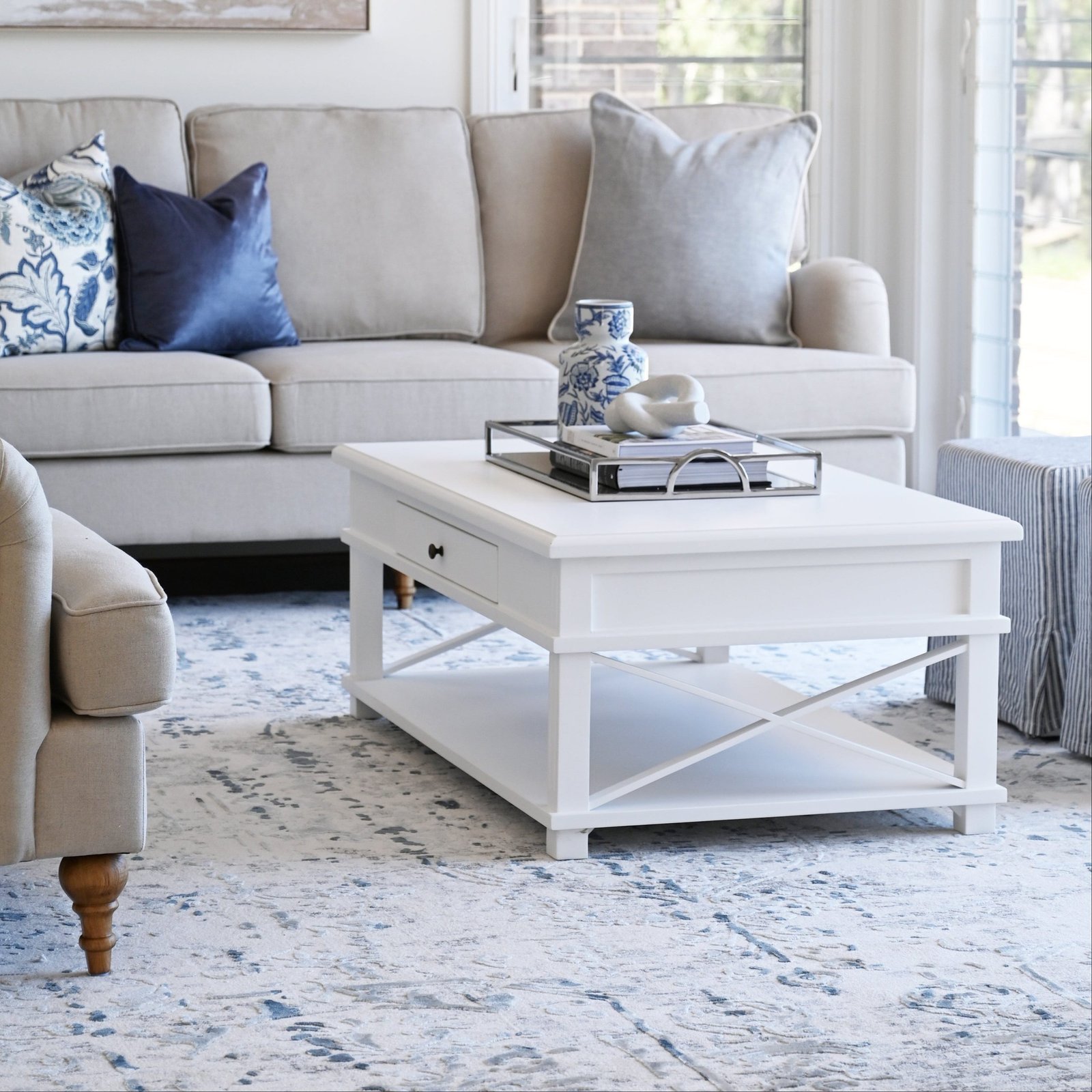 South Beach Hamptons Cross Leg Coffee Table - Image 3