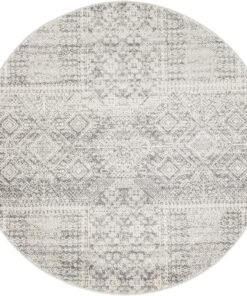 Zelda Silver Grey Round Rug