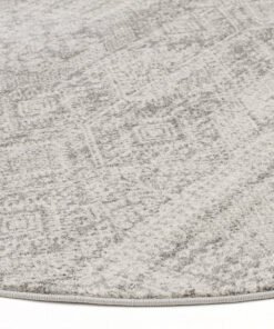 Alternative view of Zelda Silver Grey Round Rug
