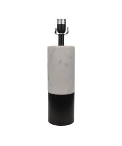 Alternative view of Marble and Gold Lamp with Black Linen Shade