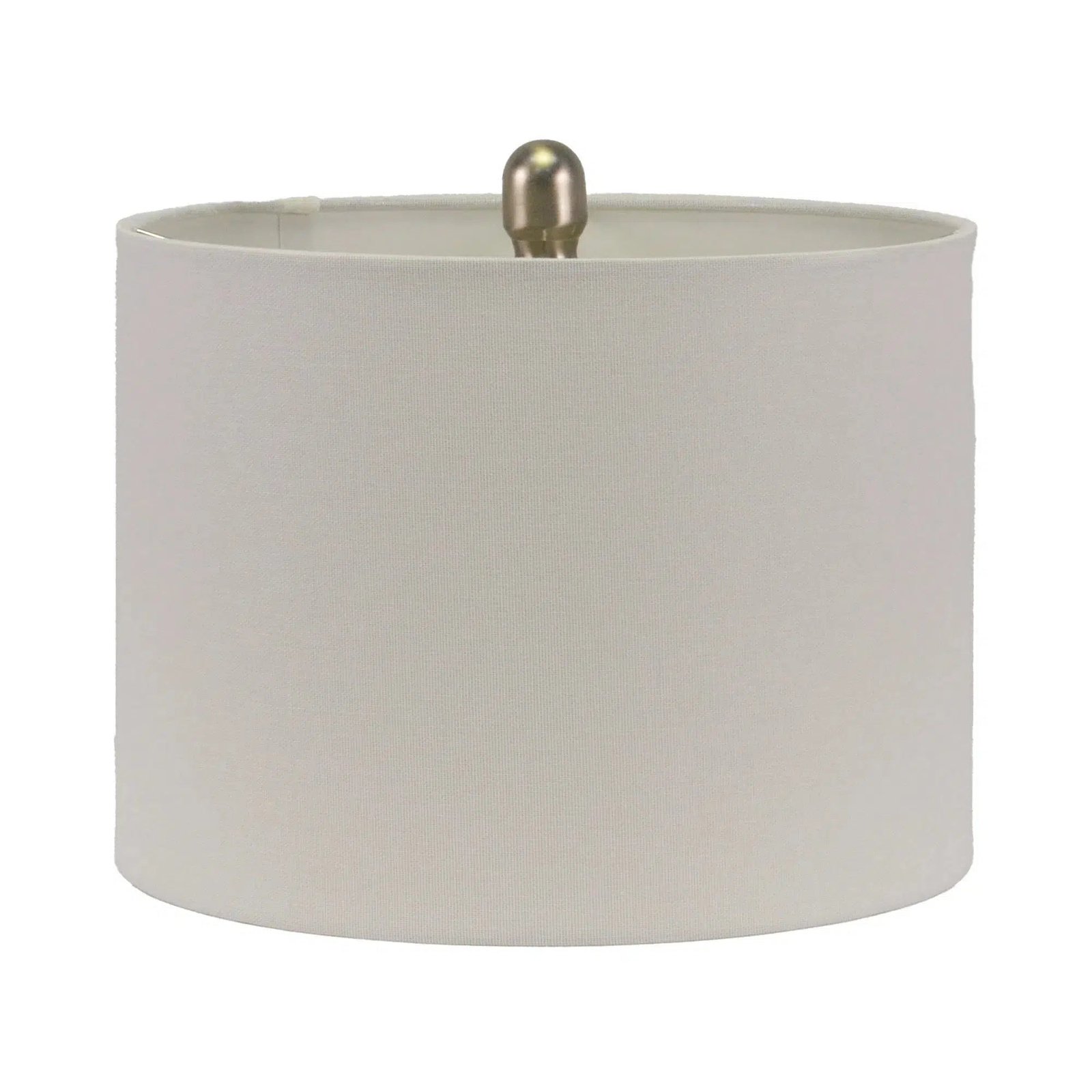 Mercury Silver Glass Lamp with White Linen Shade - Image 4