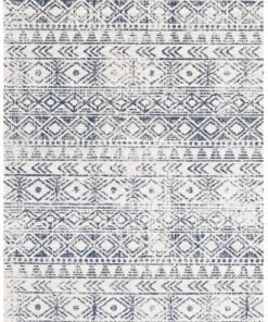 Oasis Ismail White Blue Rustic Rug