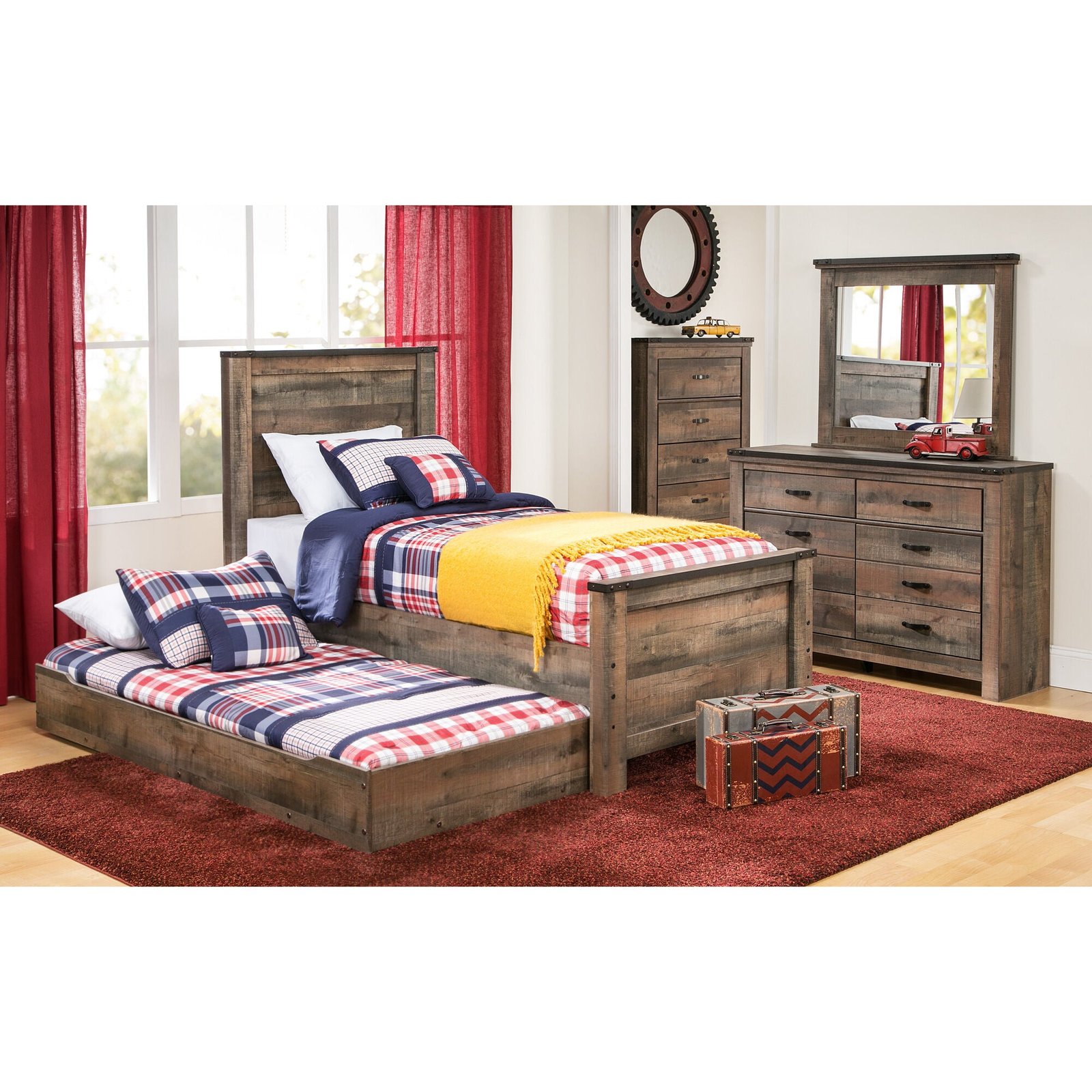 Trinell Panel Bed with Twin Trundle - Image 2