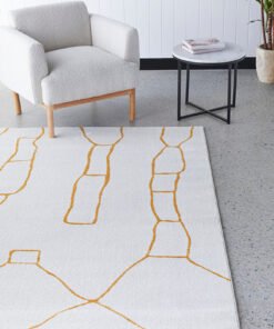 Alternative view of Amy White Gold Rug