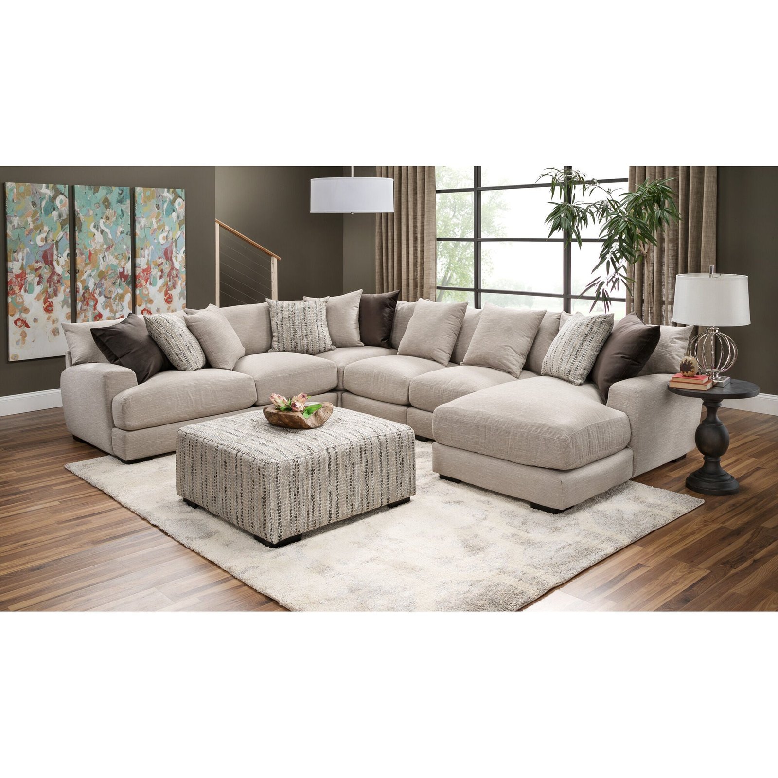 Wake 5 Piece Right Chaise Sectional - Image 10