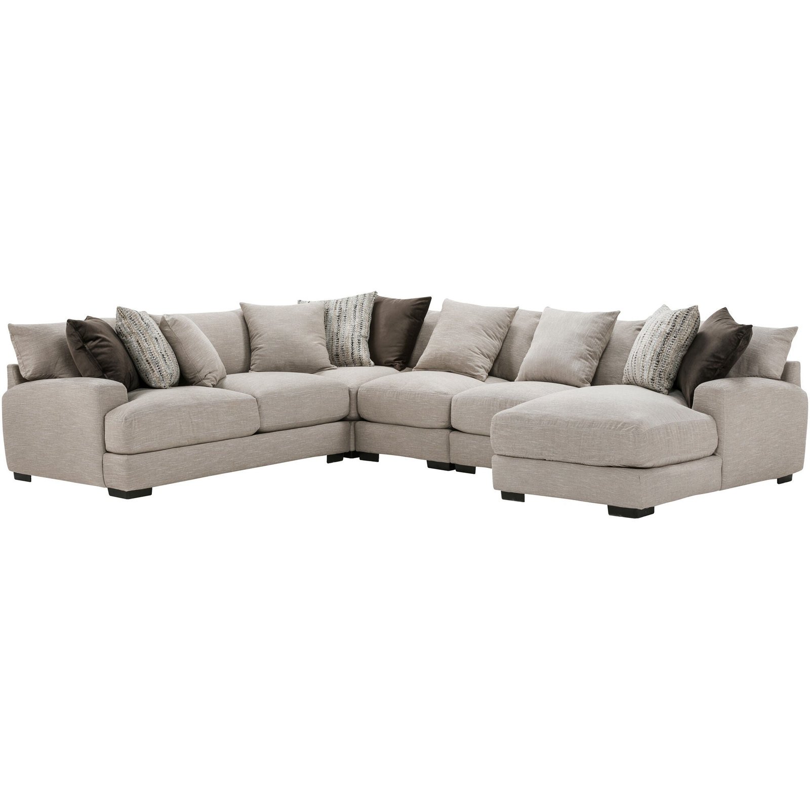 Wake 5 Piece Right Chaise Sectional - Image 9