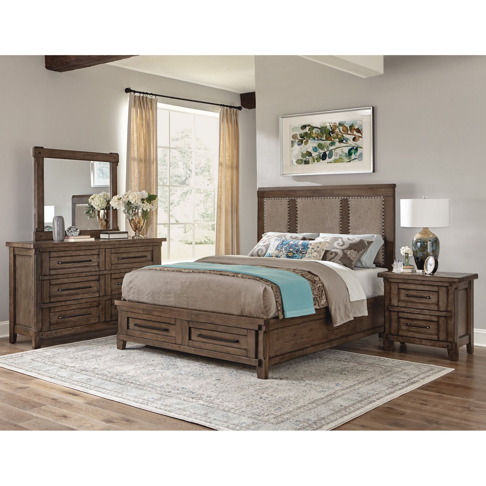 Patches Upholstered Storage Bed - Image 4