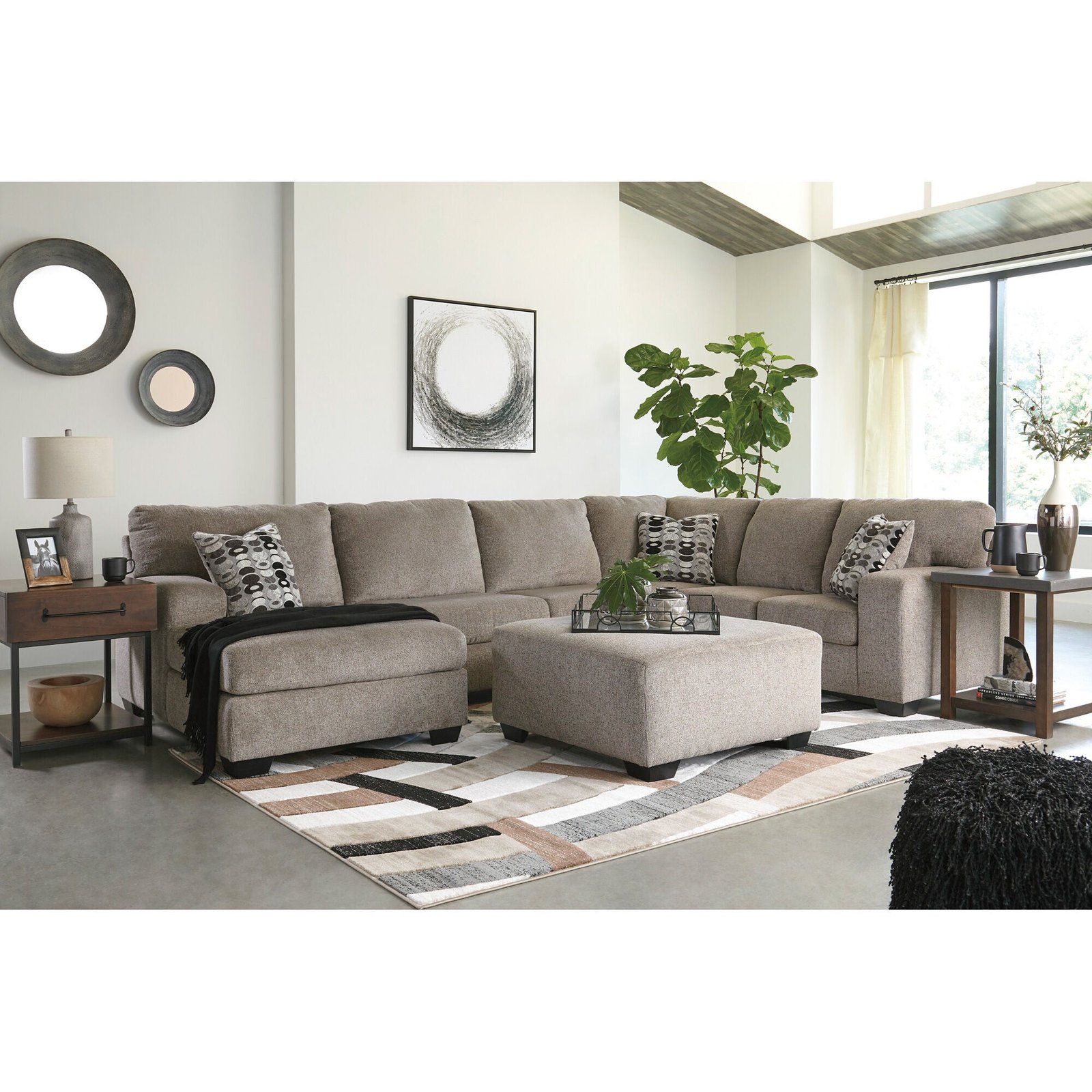 Ballinasloe Left Chaise Sectional and Ottoman - Image 3