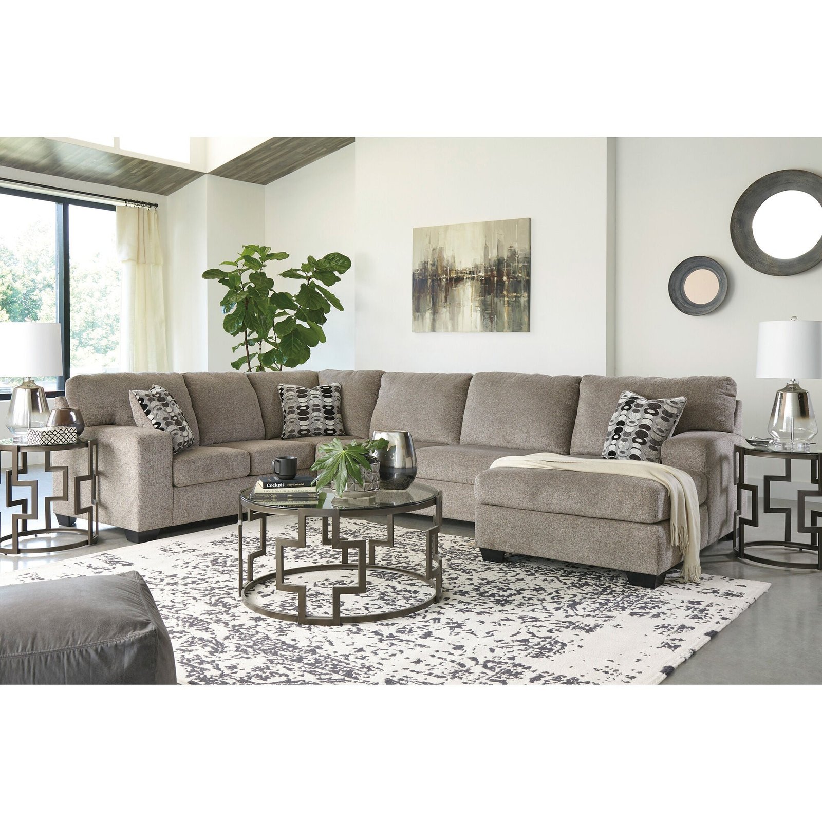 Ballinasloe Right Chaise Sectional and Recliner