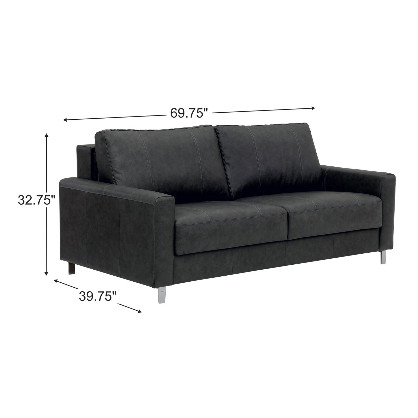 Nico Leather Sleeper Loveseat - Image 16
